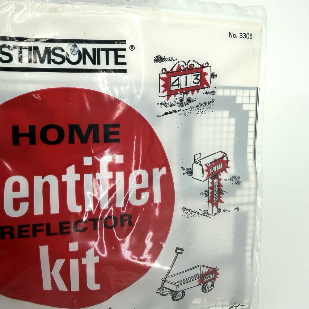 Stimsonite 15 Home Identifier Reflector Kits No 3305 NOS Address Sign Vintage - Picture 7 of 13